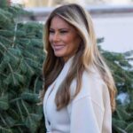 Меланія Трамп у пальто Dior прийняла різдвяну ялинку Білого дому