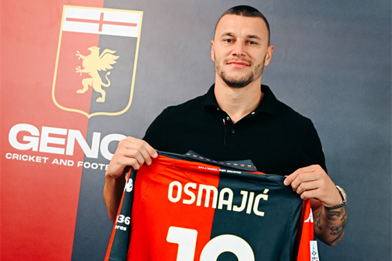Genoa has secured the services of Montenegrin forward Osmajic.