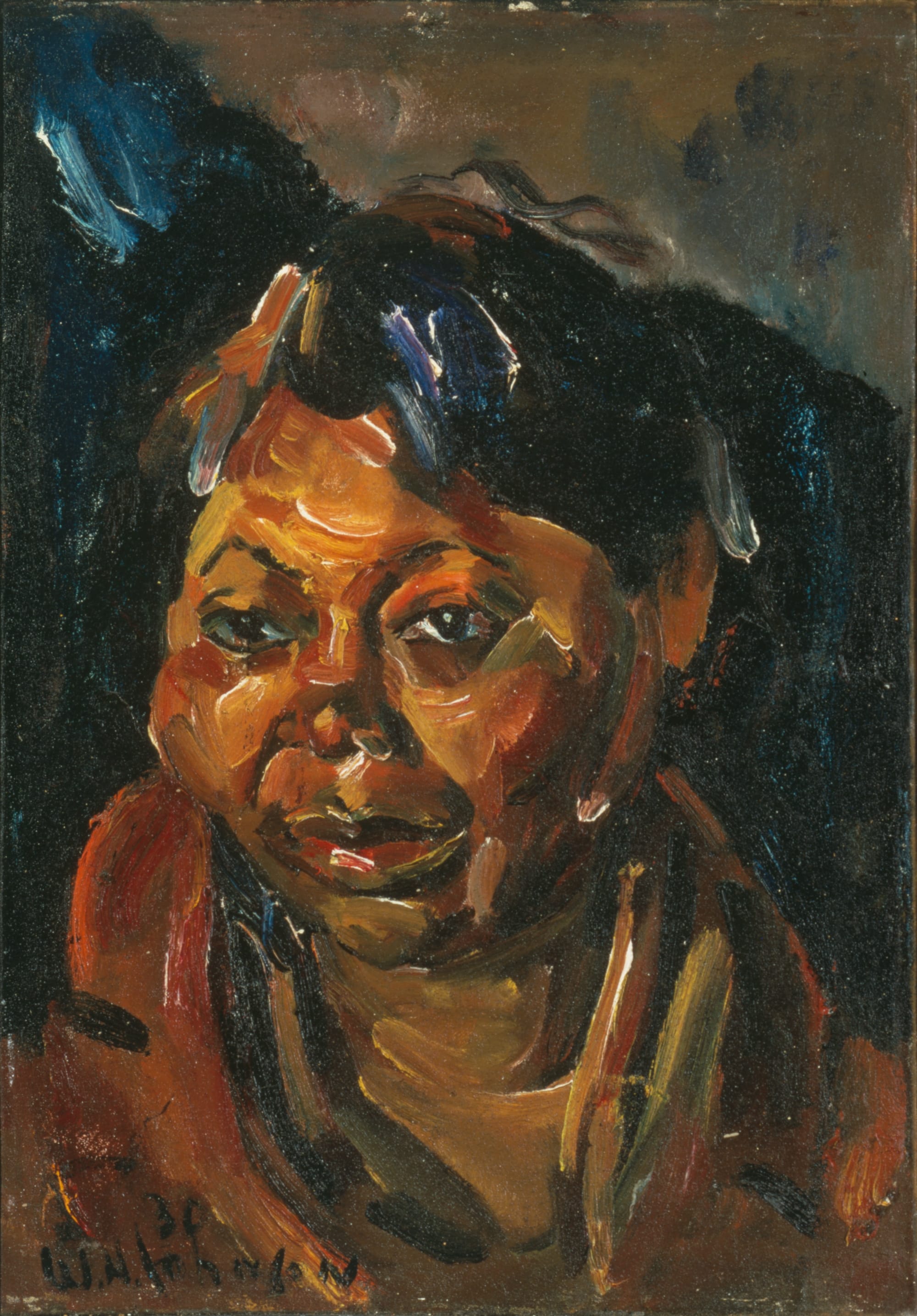  a painted portrait of a Black woman