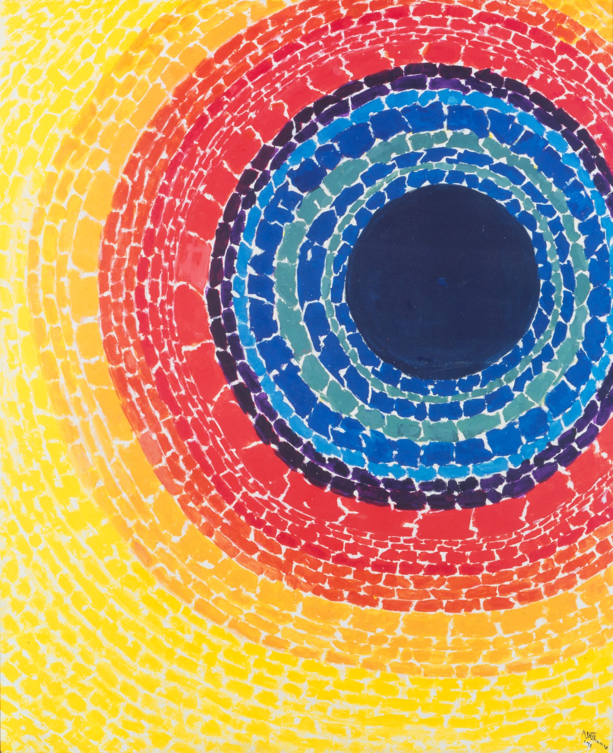an abstract painting of color fields