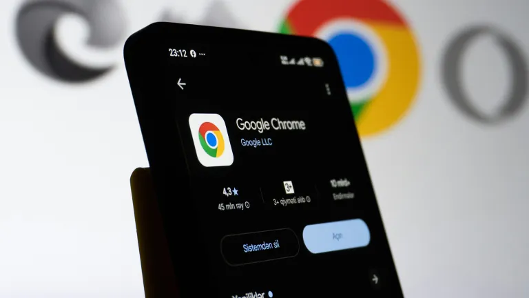 Екран смартфона з додатком Google Chrome в App Store.