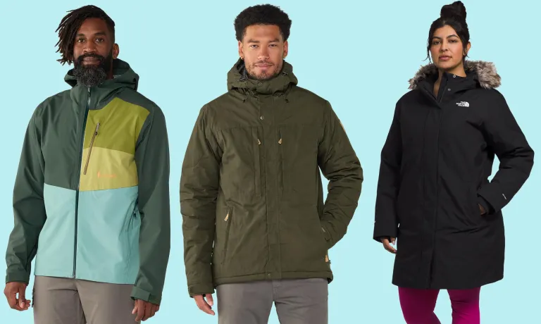 People wearing cool jackets that are on sale for REI's Anti Black Friday sale