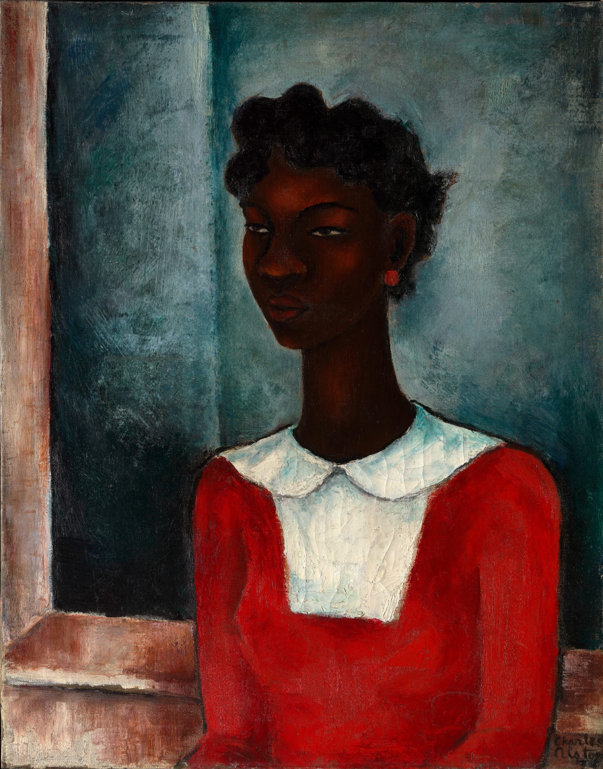 a painted portrait of a Black woman