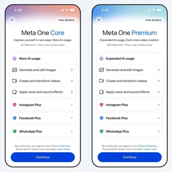 Meta розширює передплатні сервіси запровадженням Meta One